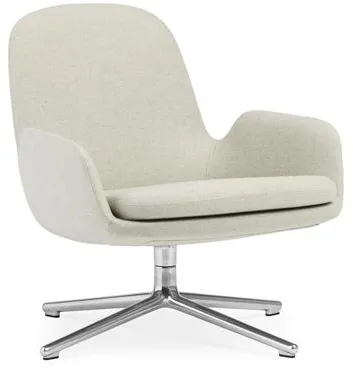 Normann Copenhagen Era Lænestol Lav med Swivel Aluminium/Main Line Flax MLF20